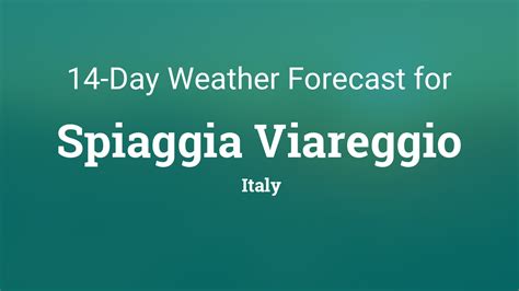 Viareggio, Italy 14 Day Weather Forecast .